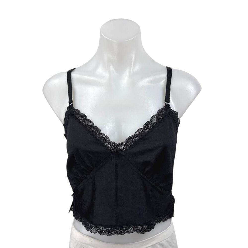 Alexander Wang Black Sleeveless Cami Camisole Bandeau Bustier Crop Tank Top Sz M